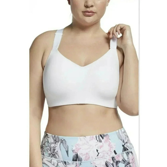 Nike Rival Plus Size Sports Bra cut out 32F Ultimate High Support White women's - Picture 5 of 9